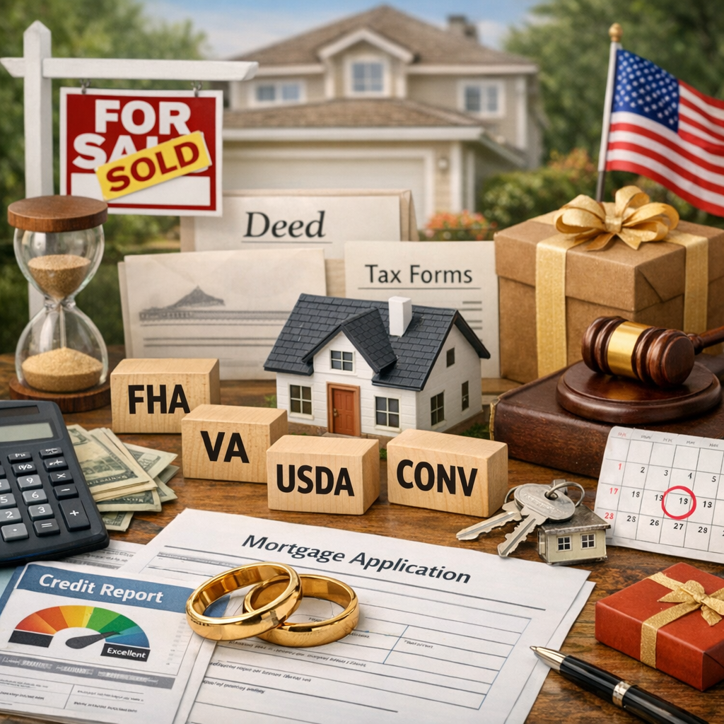 Marriage affects homebuying with lenders considering combined income, credit, and DTI. State property laws and loan types like FHA, VA, USDA impact decisions. Learn when to apply jointly or solo, choose title, manage gifts/taxes, and time your purchase correctly.